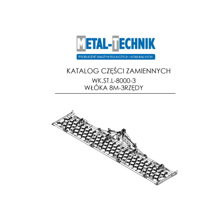 Katalog części zamiennych Włóka łąkowa łamana 8000-3